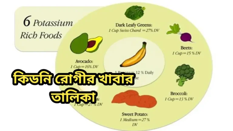 কিডনি রোগীর খাবার তালিকা